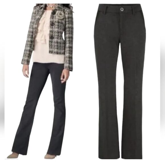 CAbi Pants Favorite‎ Trouser Flare Bootcut 141 Gray Ponte Knit Stretch 2 - Picture 1 of 12